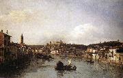 Bernardo Bellotto View of Verona and the River Adige from the Ponte Nuovo oil painting artist